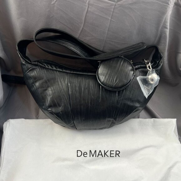 DeMAKER, Onion Medium Bag,  Black Sheep Skin, with Circle Pouch - Picture 3 of 5